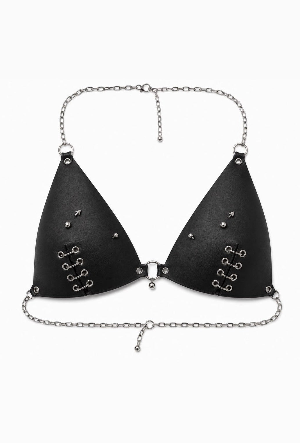 Leather Piercing Bra