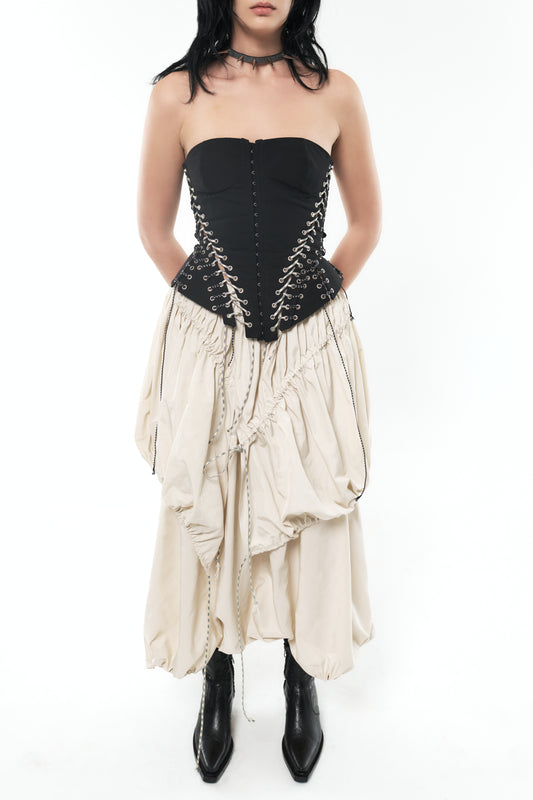 PUFFBALL-MAXI SKIRT